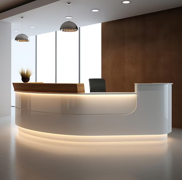 reception counter designs in dubai